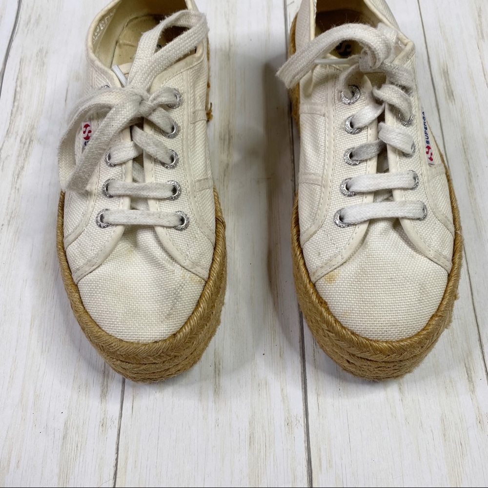 Superga White Espadrille Sneakers - Picture 4 of 11
